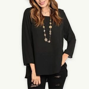 🖤 2/$20 True Light Black Chiffon Blouse